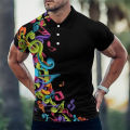 Men's Polo Shirt Golf Shirt Funny Pattern 3D Printed Musical Guitar Outdoor Casual Street Short Sleeve Sports Fashion Street Top. 