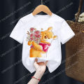 Winnie The Pooh Children T-Shirt Disney Piglet Tigger Boy Girl Clothes Kid Kawaii Anime Cartoon Tee Shirt Little Baby Casual Top.