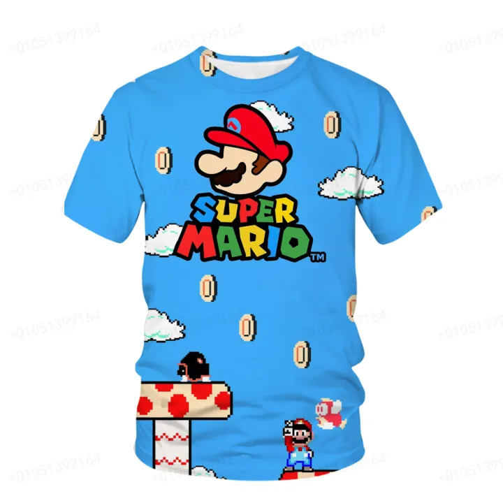 Super%20Mario%20Bros%20Cartoon%20T-shirt%20Anime%20Characters%20Mario%20and%20Luigi%20Cartoon%20Print%20Home%203D%20Print%20O-Neck%20T-shirt%20Children's%20Gift%20-%20Image%205