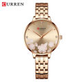 Curren 9068 Luxury Brand Fashion Stainless Steel Wrist Watch For Women-Rose Gold. 