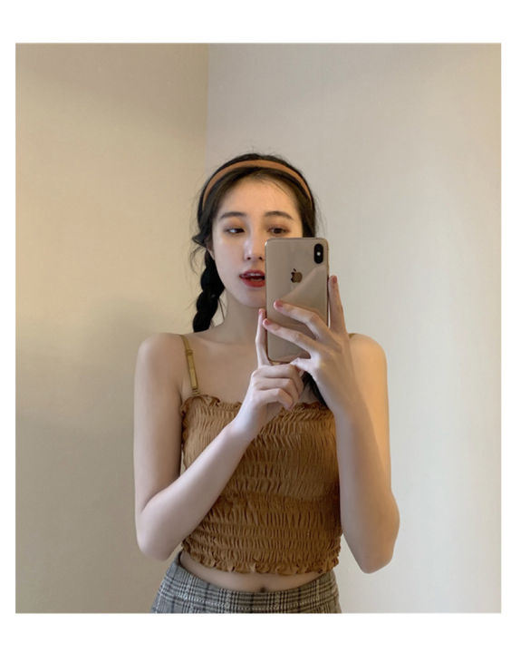 Ice%20silk%20pleated%20beautiful%20back%20camisole%20with%20chest%20pad%20tube%20top%20bottoming%20shirt%20top%20HyunA%20style%20wrapped%20chest%20underwear%20student%20girl%20-%20Image%207