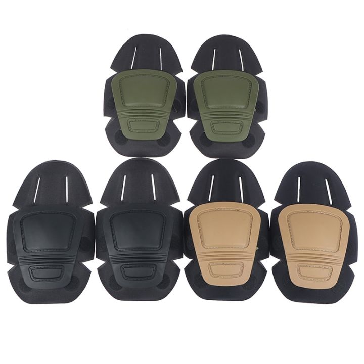 Tactical Knee Pads For Men Tactical Knee And Elbow Pads Set - Shock-Absorbent For Paintball, Airsoft, Hunting & Outdoor Sports (A-Tacs FG Camo) Black Knee Pads