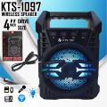 KTS-1097 Karaoke Portable Wireless Bluetooth Speaker with microphone supported. 