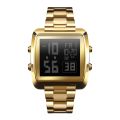 SKMEI SK1369S Golden Stainless Steel Digital Watch For Men - Golden.