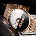 New Stainless steel Men's Starry sky Creativity Fashion Calendar Watches Casual Sport Watch For Men Quartz WristWatch Relogio Masculino - Watch For Men - Watch.
