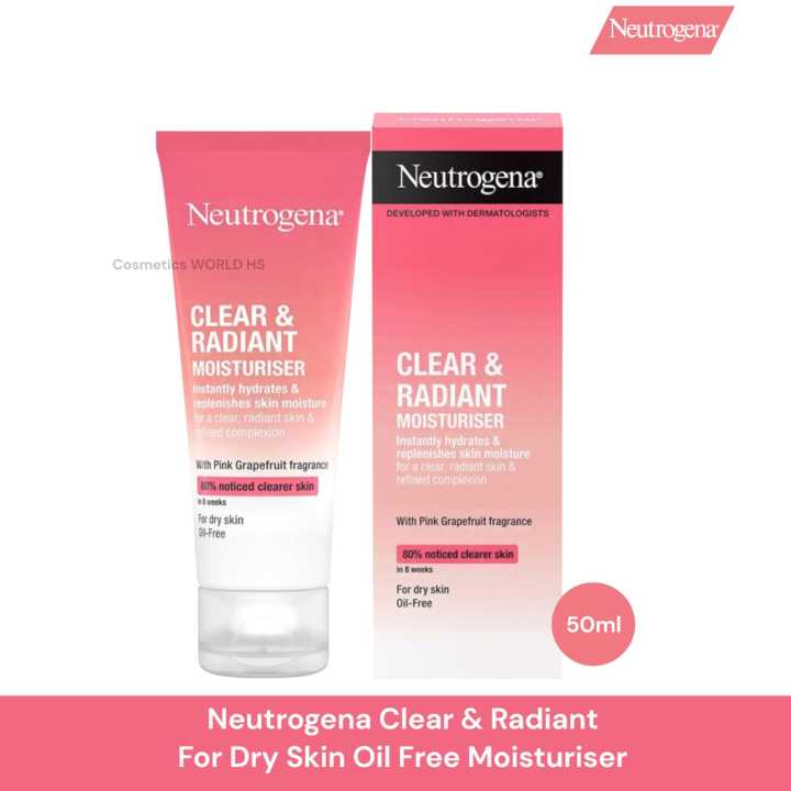 Neutrogena Clear & Radiant Moisturiser For Dry Skin 50ml