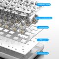 61 Keys Transparent Mechanical Keyboard Clear Keycap Wired Gaming Keyboard 19 Lights Hot Swap Keyboard for Office. 
