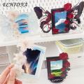 Heavy Duty Photocard Holder Kpop Photocard Holder Elegant Acrylic Flower Theme Stand for Mini Idol Photos Heavy Duty Table Decoration Southeast Asian Buyers' Favorite.