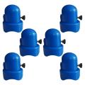 1.5" Diameter Trampoline Enclosure Pole Caps with Screw Thumb, Blue 6 pcs.