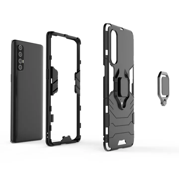 Lenuo%20Phone%20Case%20for%20OPPO%20Find%20X2%20Neo%20Silicone%20PC%20Metal%20Ring%20Holder%20Cover%20-%20Image%208