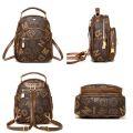 Women Anti Theft Backpacks Female Utility ShoulderBag Stylish Travel Bag 2024 Luxury Letter Printed Soft PU Leather Backpack. 