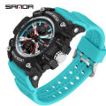 SANDA Three Screen Multifunctional Timing Watch Outdoor Waterproof Night Light Men's Watch SD3366-4.
