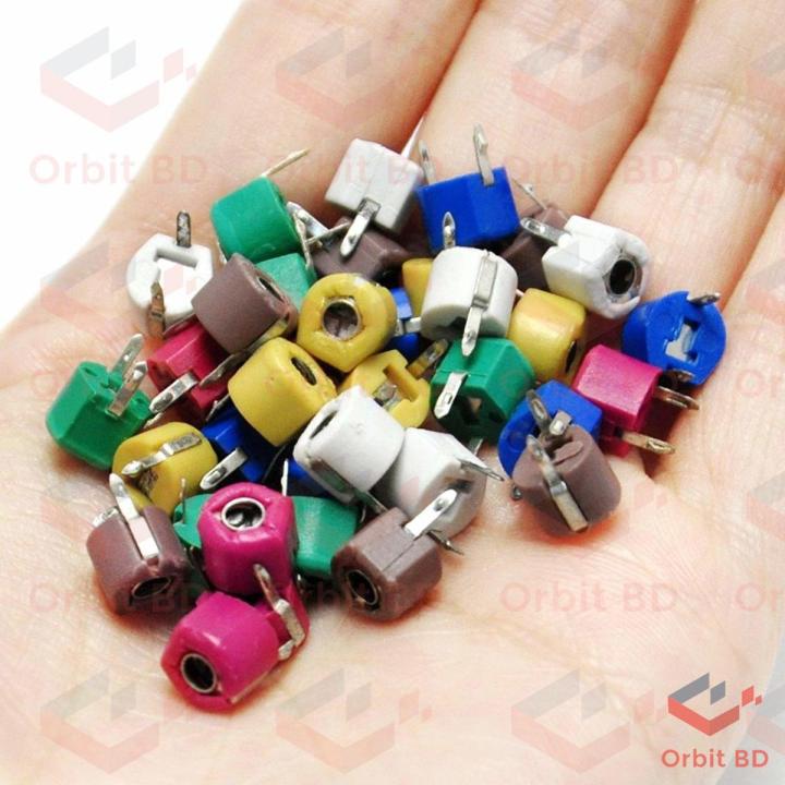 5Pcs- Trimmer Capacitor 0-60pF 6mm Plastic Cover Trimmer Variable Capacitor Adjustable Variable Capacitor Regulator For Arduino