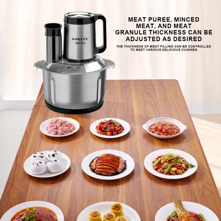 Sokany%20Wonder%20Chopper%20SK-06019%20Electric%20Meat%20Grinder%20Food%20Processor%20Vegetable%20Mincer%20Blender%206-in-1%20Stainless%20Steel%203.0L%20with%20800W%20Copper%20Motor%20Double%20Layer%20Four%20Blades%20for%20Home%20Kitchen%20-%20Multi-functional%20Kitchen%20Appliance,%20Ideal%20for%20Chopping%20&%20Grinding!!%20-%20Image%206