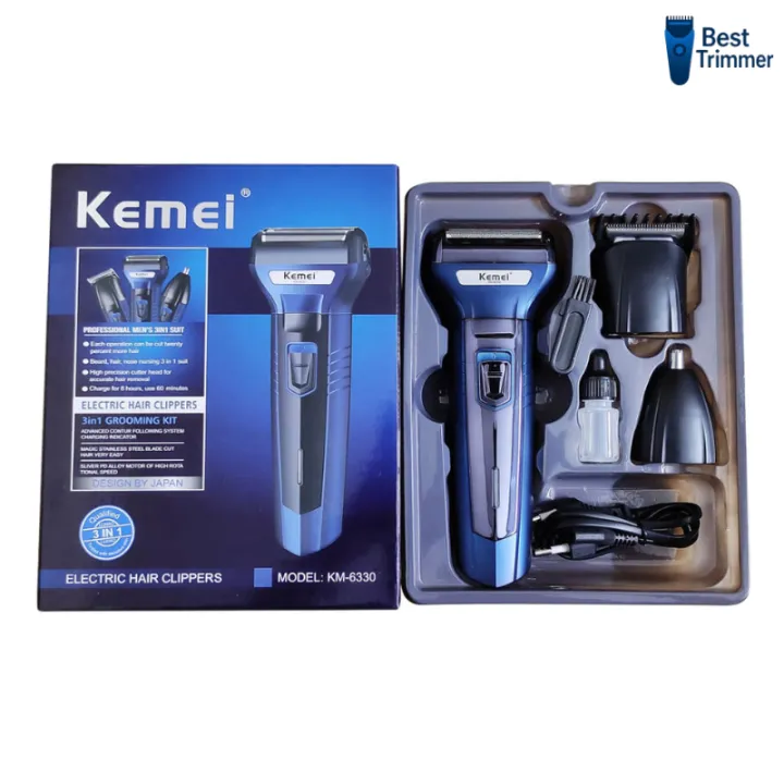 Kemei%20KM-6330%20(3%20in%201)%20Shaver,%20Hair%20,Beard%20And%20Nose%20Trimmer%20-%20Image%204