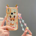 For Samsung Galaxy A10S M01S Case Cute Cartoon Pattern Design with Flower Bracelet Phone Case. 