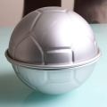 Durable 1 PCS 3D Half Round Ball Shaped Football Cake Mold 8 inch Thickening Aluminum Alloy Mould Birthday Baking Pan.