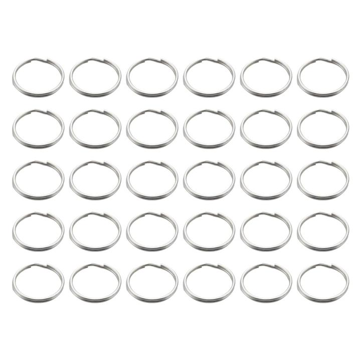 60 Pcs 20mm Outside Dia Universal Split Key Rings Keychain Holders