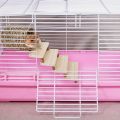 2pcs Small Pet Nest Toy, Hamster Straw Woven Tunnel Nest With Wooden Ladder And Warm Pad, Small Animal Supplies.