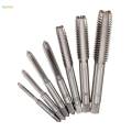 7Pcs Metric Machine Thread Screw Tap Set/ M3-M12 HSS Straight Fluted Tapping Bits Tool/ Spiral Flute Drill Tap Tap Set. 