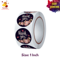 500 pieces 1 Inch Floral Thank You For your Order Stickers Decorative Thank You Label Sticker Stationery, Business Packaged, Gift Wrapped, Handmade and Food Sticker.