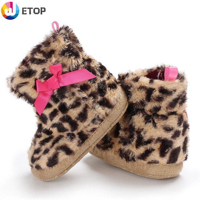 Broad Sunlight shop】(NEW)Leopard Boots baby Boots Baby Boots baby - Main Image