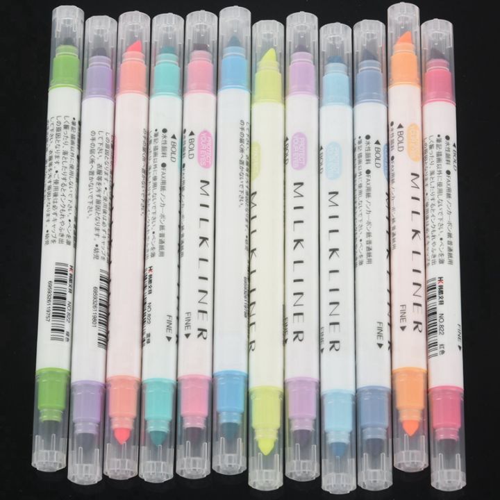 24%20Pcs/Set%20Japanese%20Stationery%20Zebra%20Mild%20Liner%20Double%20Headed%20Fluorescent%20Pen%20Fluorescent%20Marker%20Pen%20Highlighter%20Pen%20-%20Image%204