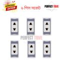 6 PCS Piano 2 Pin Socket Super Common Model.