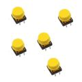 Yellow - Large Tactile Switch with Round Button Box of 50 Pieces. 