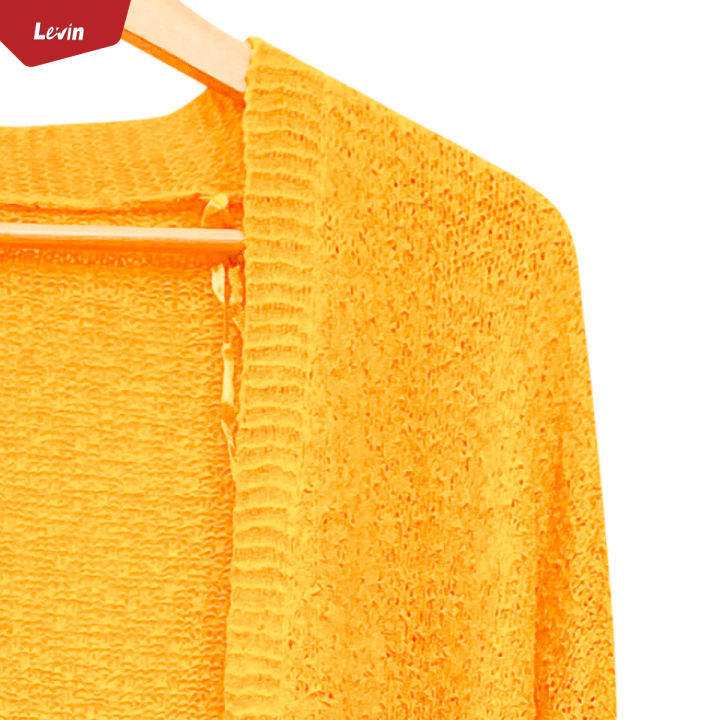 Women's%20Open%20Front%20Three%20Quarter%20Sleeve%20Cardigan%20Sweater%20From%20Levin%20-%20Image%205