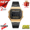(Ready Stock) G .Shock Men Sport Digital Classic Square Watch Shockproof and Waterproof Stainless Steel Band Sports Business Wrist Watches with 2 Year International Warranty A168WEGB.