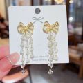 Pearl Earrings Suitable for Women Korean Temperament Long Tassel Earrings Sweet New Design.