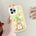 FELMYST for iPhone 15 Pro Max Plus Back Cover Cartoon Cute Litte Girls Print Monster Lens Phone Case. 