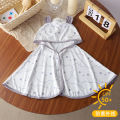 Children's sunscreen clothing, summer UV protection, boys and girls' sunscreen, ice silk thin breathable sunscreen cape, outdoor. 