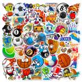 50 PCS Sports Stickers, Soccer Football Volleyball Golf Basketball Stickers, Sports Ball Stickers for phone.
