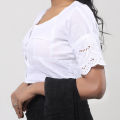 Pure Cotton Chicken Ghoti Hata Sleeves Saree Blouse For Women's. 