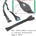 1Pcs Motherboard Mainboard USB 3.0 20 Pin Female to USB 3.0 20 Pin Male Extension Cable Motherboard -15cm Durable Easy Install Easy to Use. 