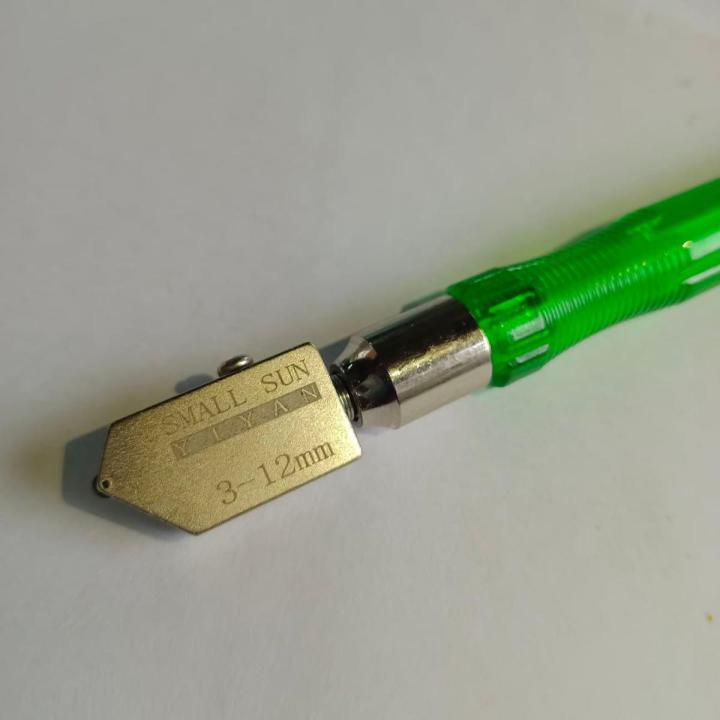 Glass Cutter#Diamond Antislip Metal Handle Steel Blade Oil Feed Glass Cutter Cutting Tools