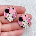 10pcs Disney Mickey Minnie Enamel Charm Pendants For Jewelry Making Women Kids DIY Necklace Handmade Findings Crafts Accessories. 