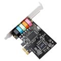 PCIe Sound Card 5.1, PCI Express Surround 3D Audio Card for PC with High Direct Sound Performance & Low Profile Bracket. 