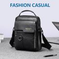 Vintage PU Men Handbag Leather Crossbody Bags Mens Multi-pocket Men Shoulder Bag Zipper Solid Waterproof for Travel Business. 