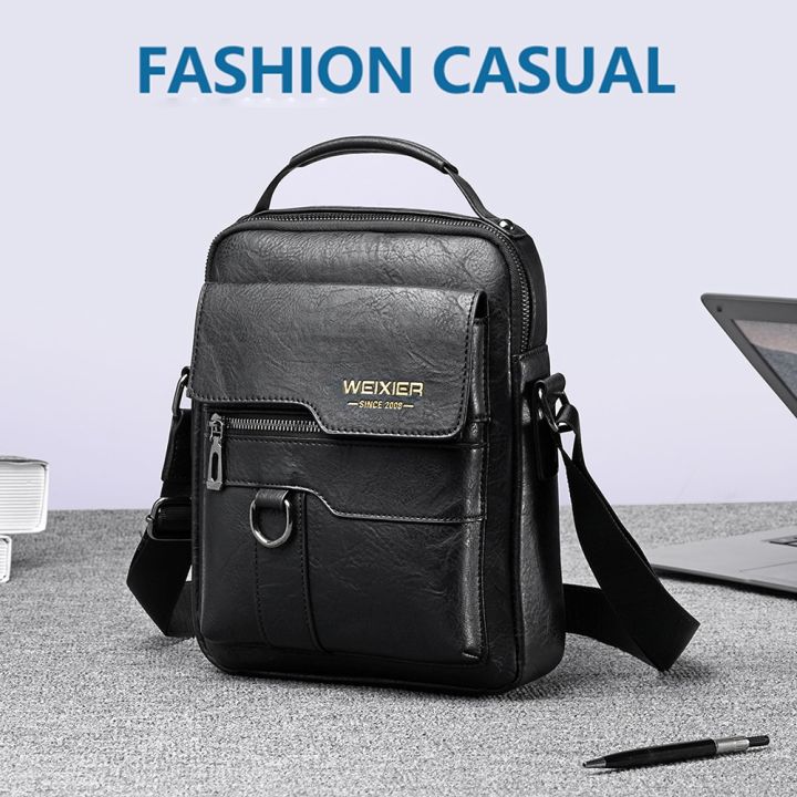 Vintage%20PU%20Men%20Handbag%20Leather%20Crossbody%20Bags%20Mens%20Multi-pocket%20Men%20Shoulder%20Bag%20Zipper%20Solid%20Waterproof%20for%20Travel%20Business%20-%20Image%205