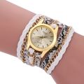 Ladies Gilrs Wrap Bracelet Watch Woven Snake Pattern Quartz Women Digital Watch. 