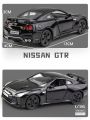 1/36 Nissan Skyline GTR R34 Toy Car Welly Diecast Metal Miniature Model Pull Back Doors Openable Collection Gift For Boy, Kid MuXiaRe. 