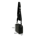 Simple Style Small Shoulder Bags Solid Color Pu Leather Wide Strap Crossbody Bag Purse Mini Cute Earphone Lipstick Purses. 