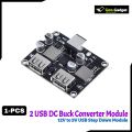 QC3.0 QC2.0 2 USB DC-DC Buck Converter Charging Step-Down Module | Fast Quick Charger Circuit Board.