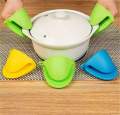 2PC Grip Oven Pot Holder Baking BBQ Cook Tools Mini Kitchen Non-slip Heat Resistant Oven Mitts Silicone Glove.
