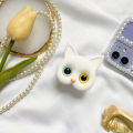 Cute Cat Head Original ins Wind Meow Star Mobile Phone Airbag Bracket Retractable Fastened Ring Desktop Lazy Holder.