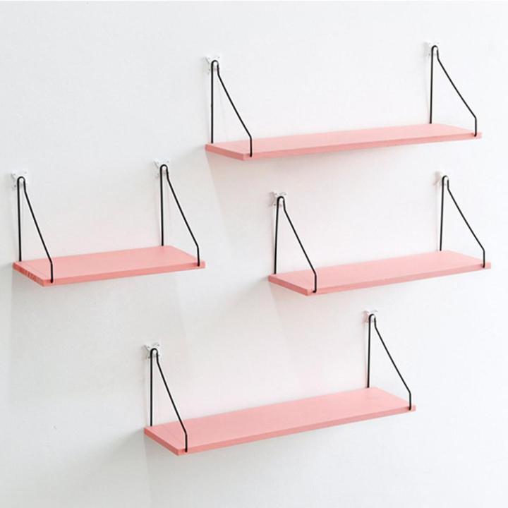 Pink Shelf Rack Cimiva Storage Rack Organizer Geometric Shape Wooden Shelf Wall Mounted ...