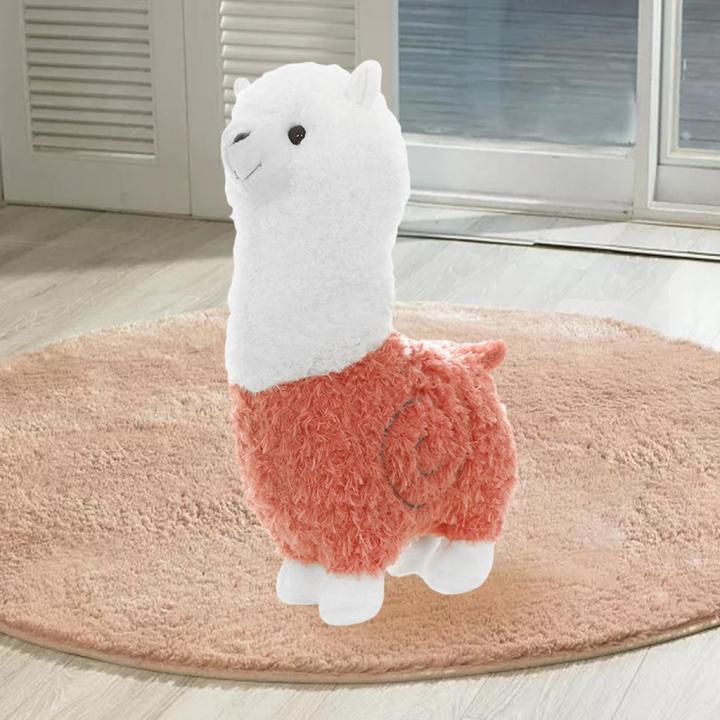 Llama%20Alpaca%20Plush%20Toy%20Doll%20Kawaii%20Fluffy%20Cushion%20Decor%20Stuffed%20White%2028cm%20-%20Image%208